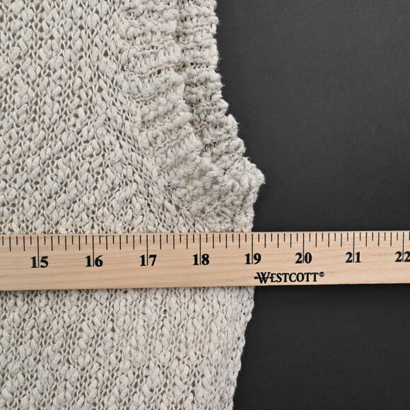PHILLIP LIM Sweater Womens Size XS Linen Blend Knit Sleeveless Neutral Granola - Picture 10 of 10